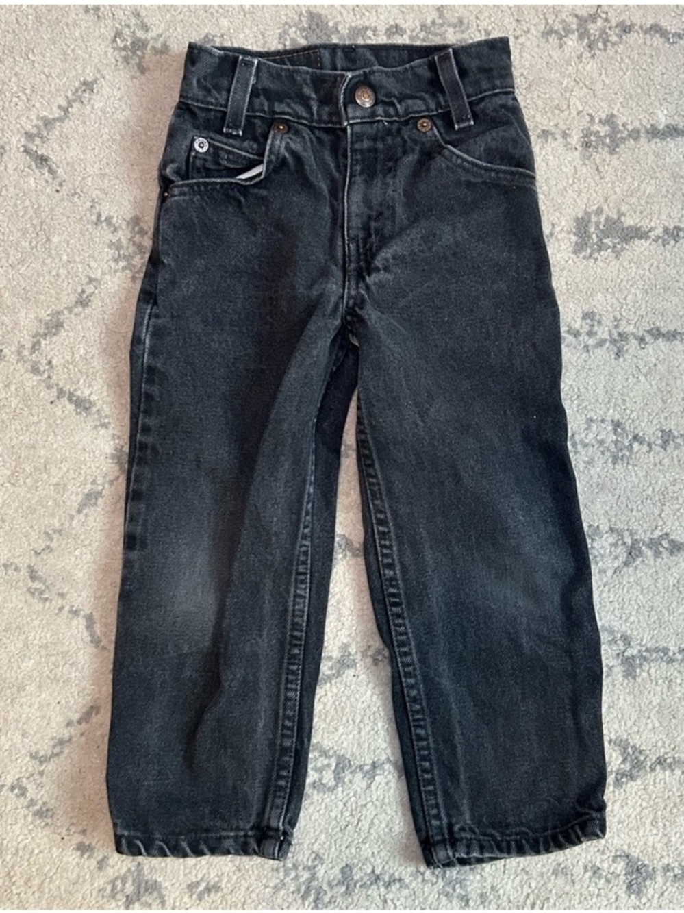 Vintage Little Levi’s 550 Relaxed Fit Black Jeans Size 4 Kids USA Made